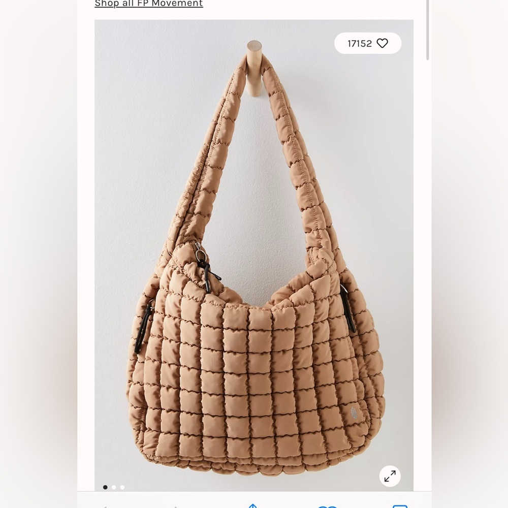 Fp movement quilted carry all tote bag